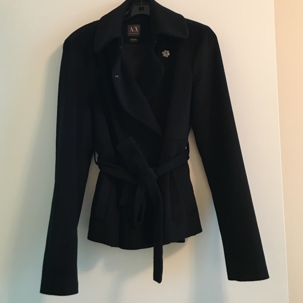 ARMANI EXCHANGE BELTED PEPLUM JACKET
